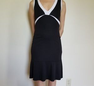 Simple black and white dress